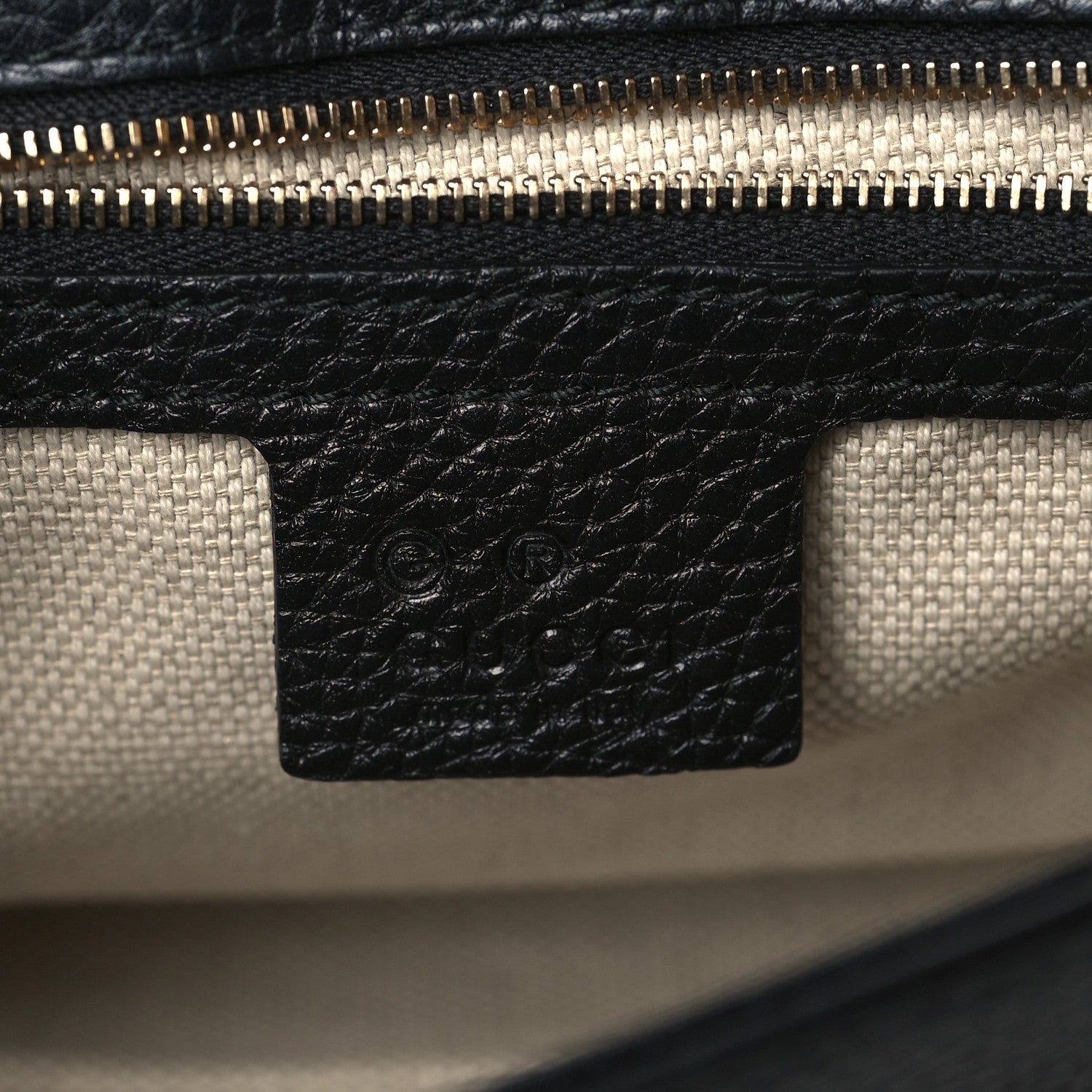 Gucci Pebbled Calfskin Medium Soho Flap Crossbody Black 6 of 11