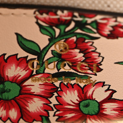Gucci Calfskin Brit Roses Print Matelasse Diagonal Mini Interlocking G Heart Shoulder Bag Multicolor 6 of 12