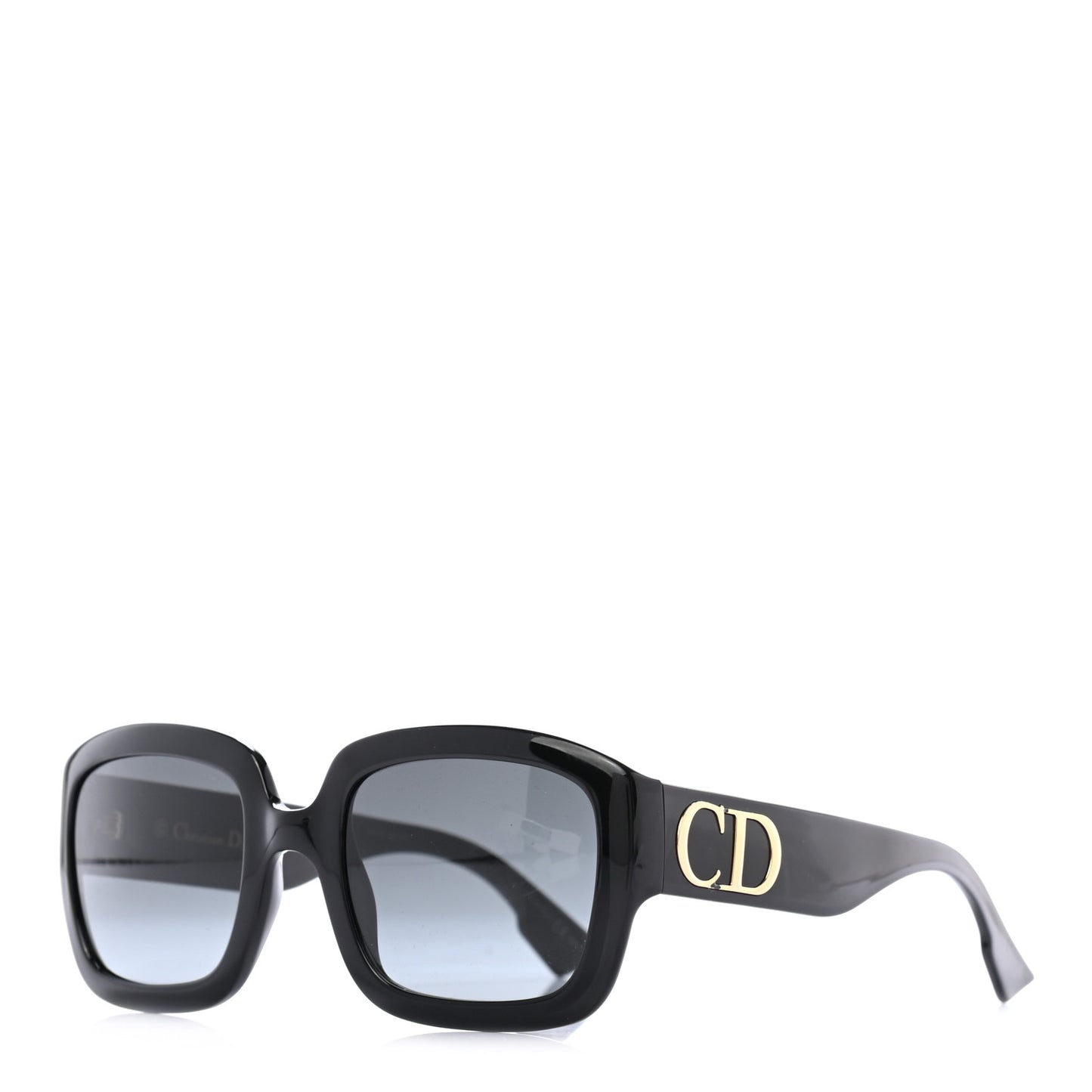 Acetate D Dior Square Sunglasses Black
