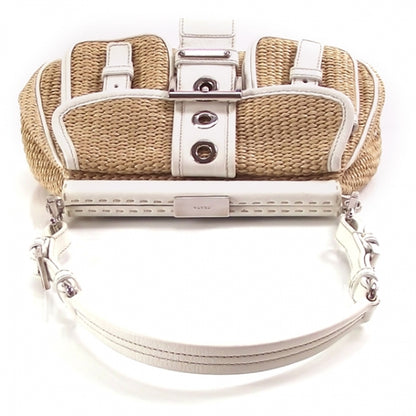 Prada Straw Belt Frame Shoulder Bag 5 of 10