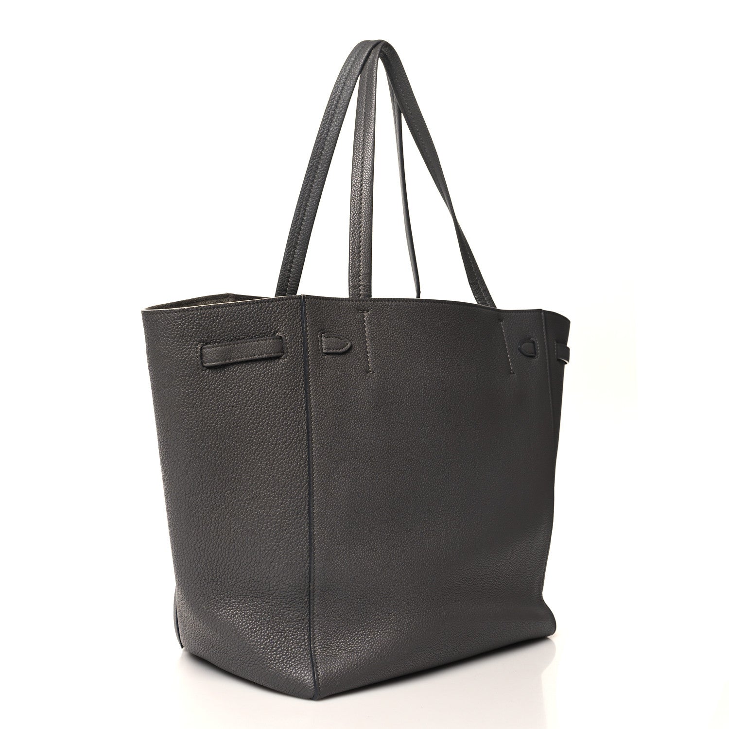 Celine Soft Grained Calfskin Small Belt Cabas Phantom Grey 3 of 11