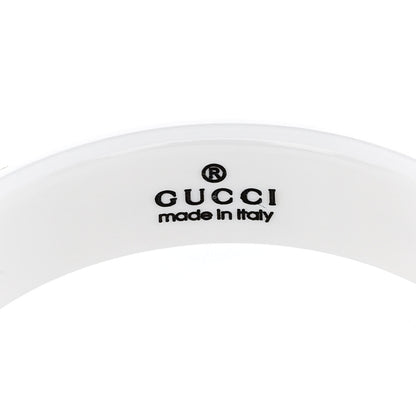 Gucci 18K Yellow Gold Zirconia 4mm Icon Band Ring 54 7 White 4 of 7