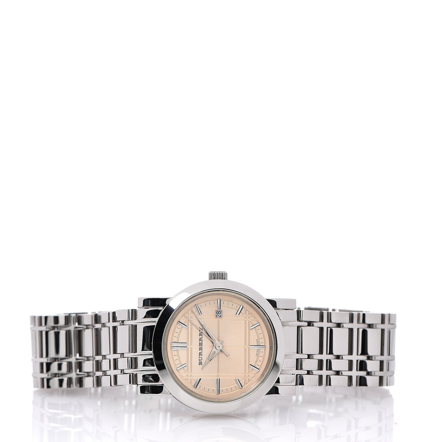 Stainless Steel 28mm Heritage Quartz Watch Champagne BU1353