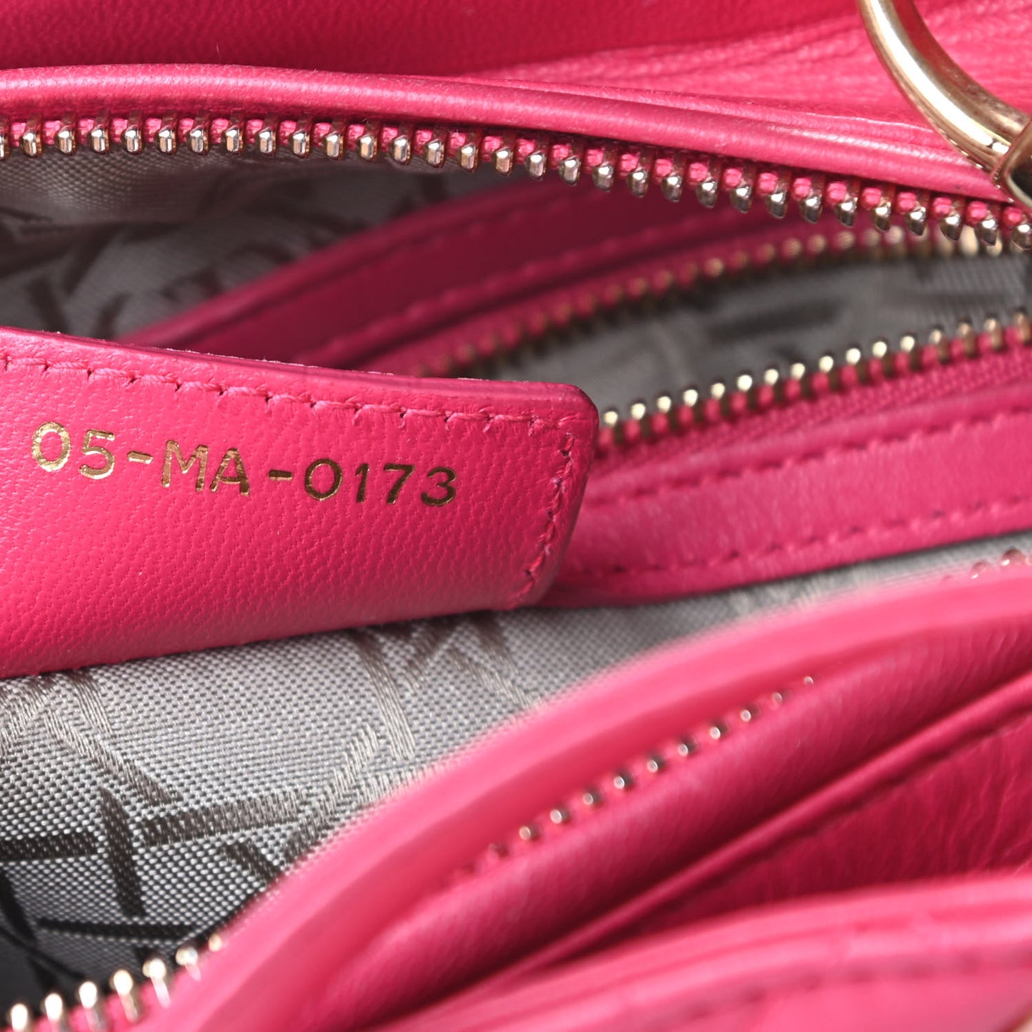 Lambskin Cannage Medium Lady Dior Pink