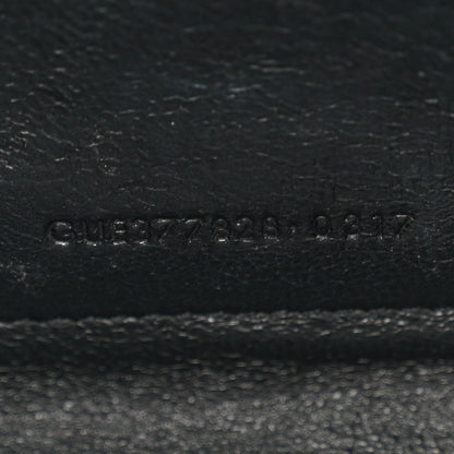 Saint Laurent Grain De Poudre Matelasse Chevron Monogram Monochrome Chain Wallet Black 7 of 11