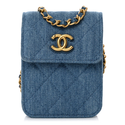 Chanel Denim Quilted Flap Mini Crossbody Blue 1 of 9