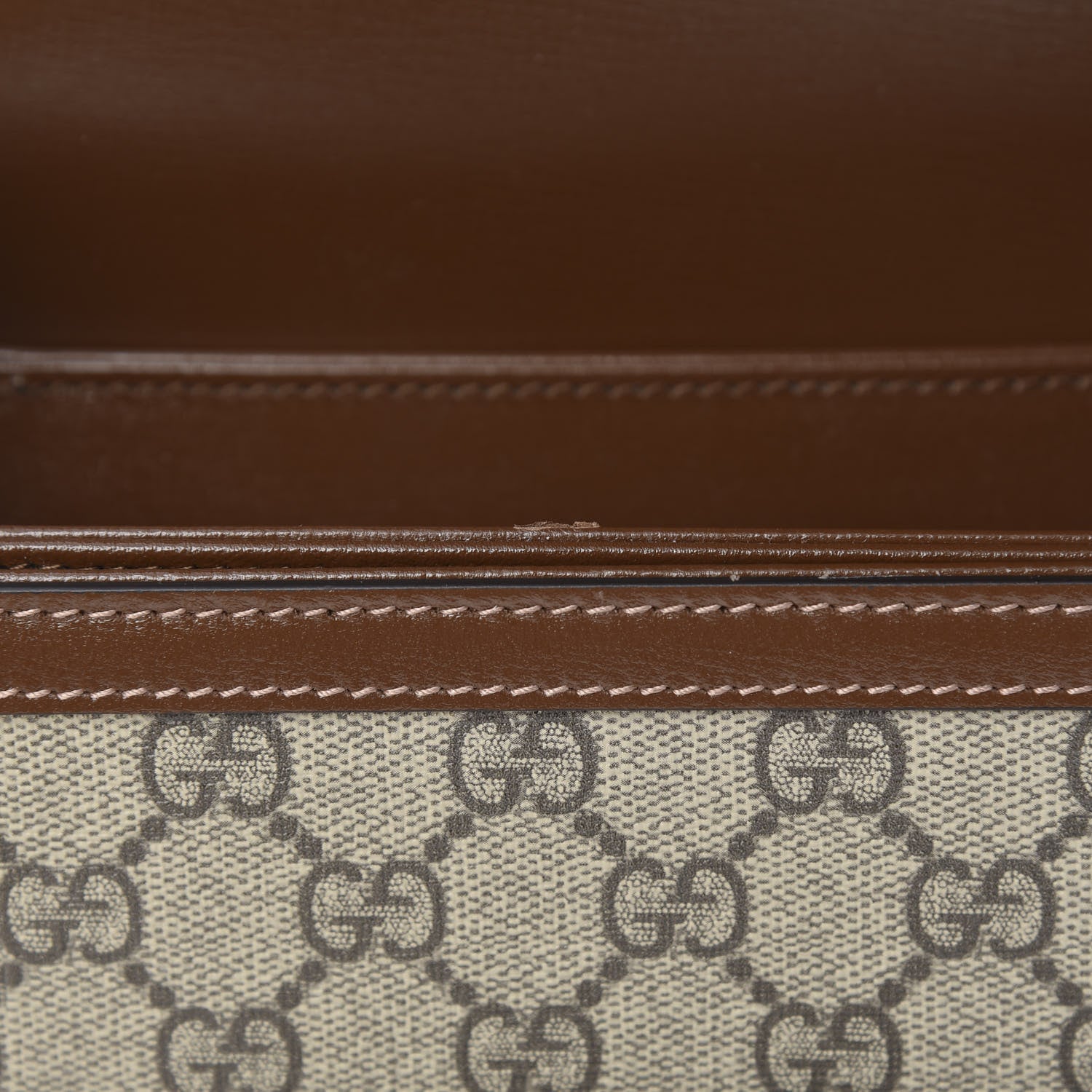 Gucci GG Supreme Monogram Horsebit 1955 Shoulder Bag Beige Brown Sugar 10 of 10