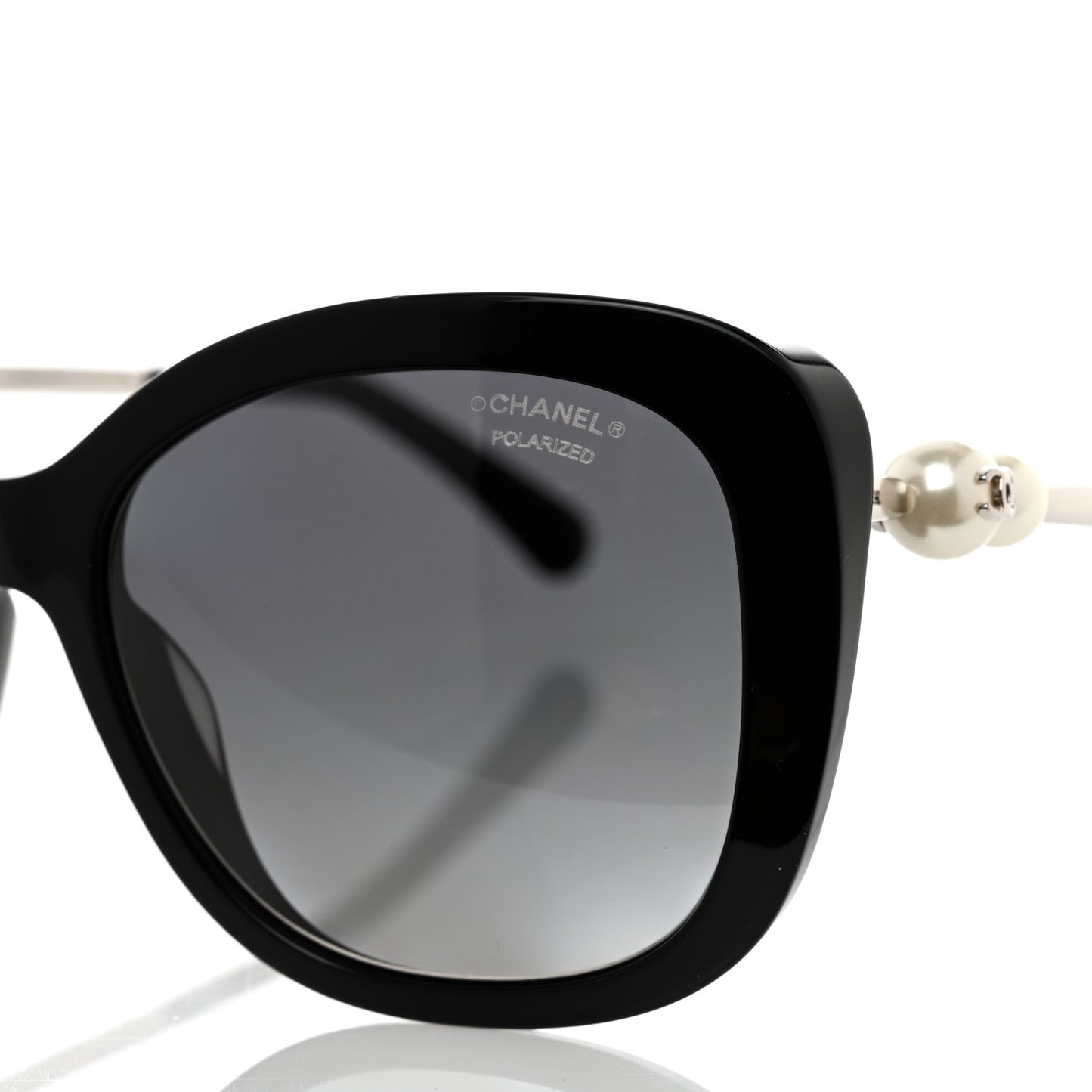 Acetate Polarized Butterfly Winter Pearl Sunglasses 5339-H-A Black