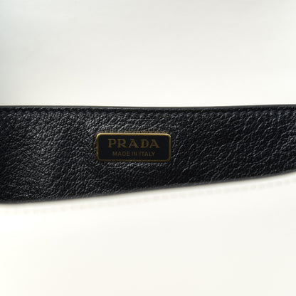 Prada City Calf Saffiano Cahier Bag Talco Black 5 of 12
