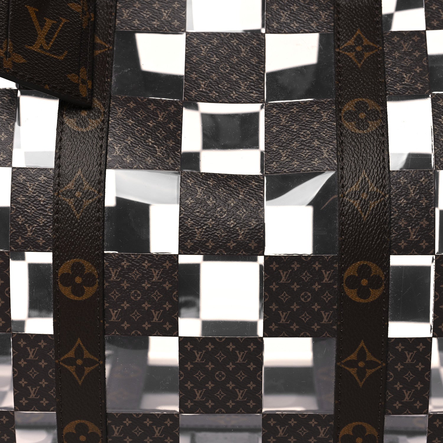 Louis Vuitton PVC Monogram Chess Keepall Bandouliere 50 6 of 10