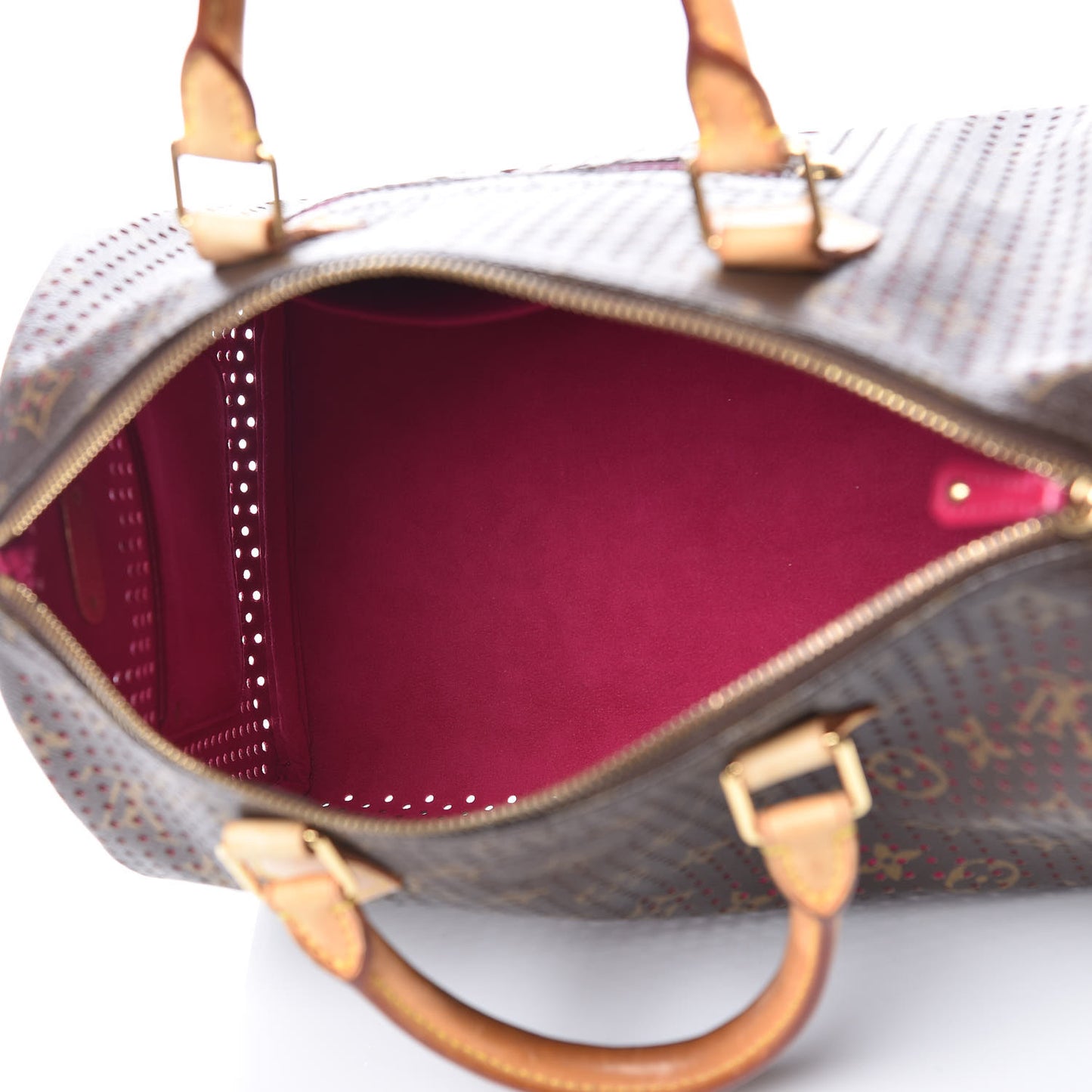 Monogram Perforated Speedy 30 Fuchsia