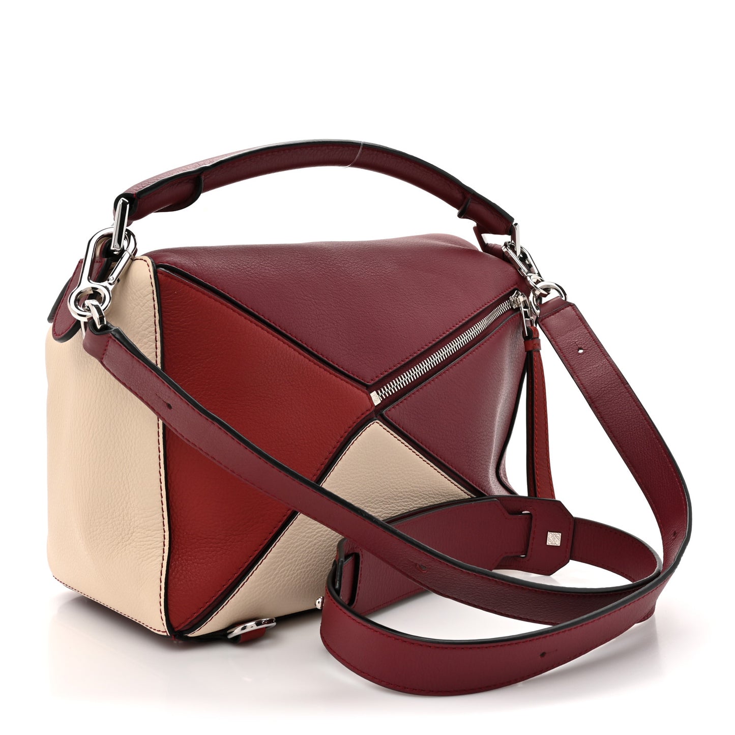 Calfskin Medium Puzzle Bag Wine Garnet