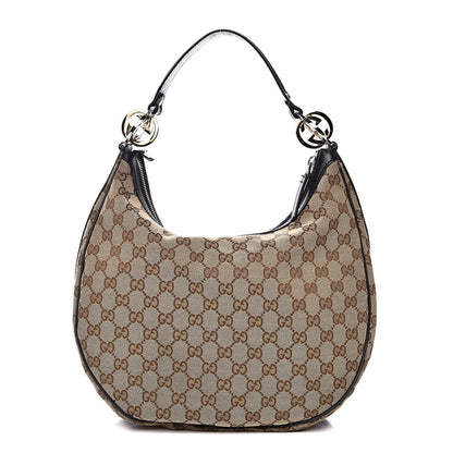 Gucci Monogram Medium GG Twins Hobo Black 1 of 14