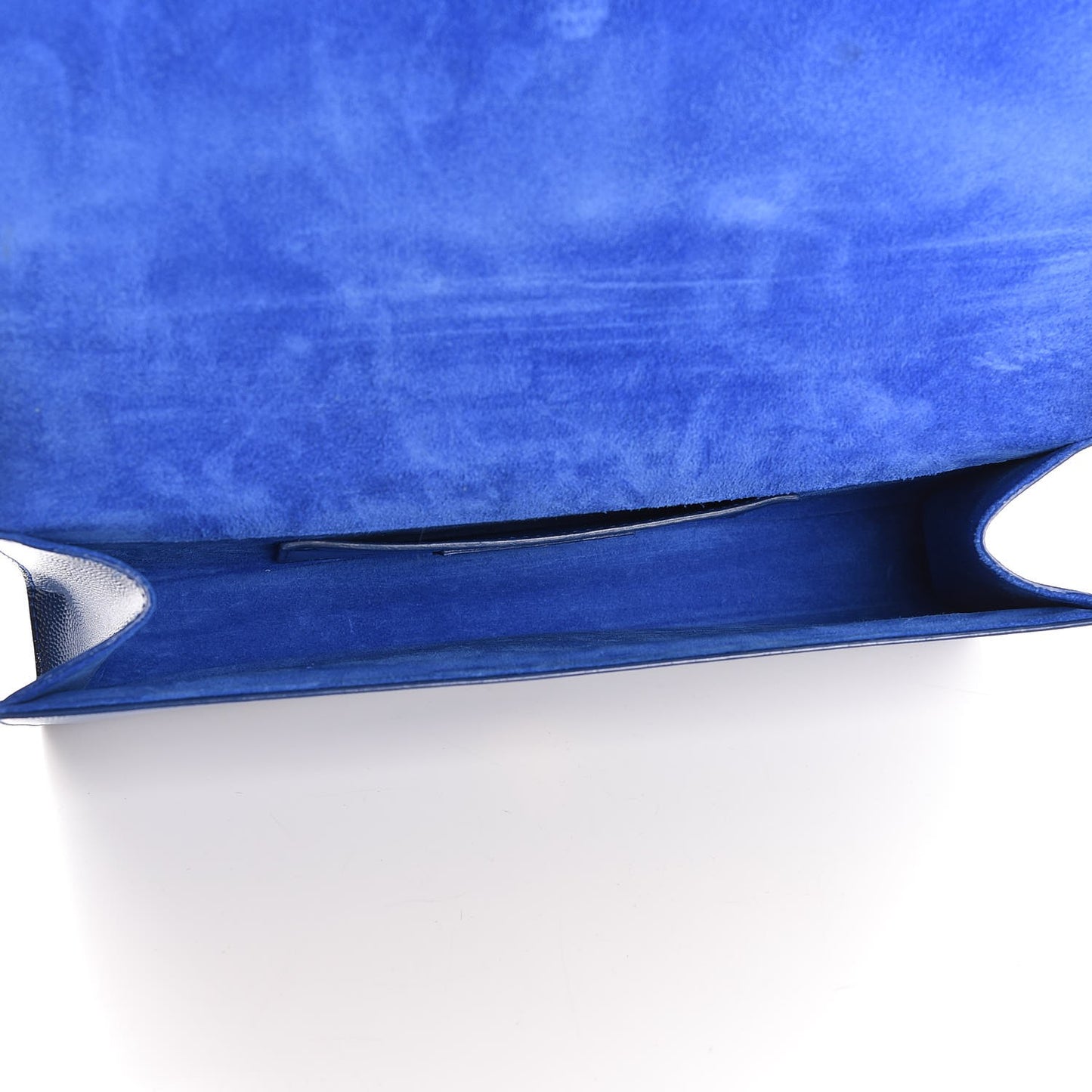 Patent Grain De Poudre Classic Monogram Cassandre Clutch Royal Blue