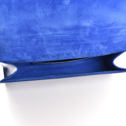 Saint Laurent Patent Grain De Poudre Classic Monogram Cassandre Clutch Royal Blue 5 of 8