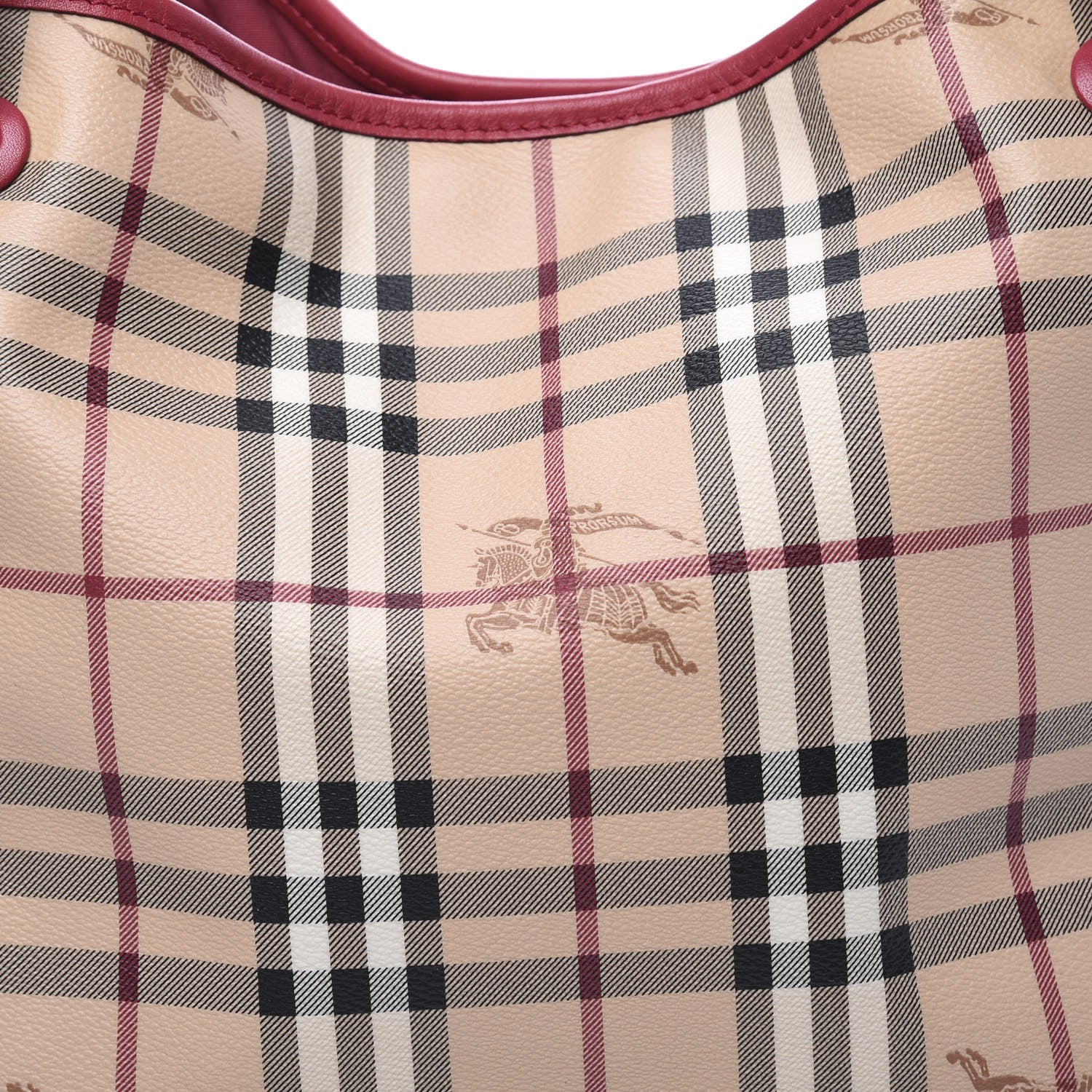Burberry Haymarket Check Small Knots Canterbury Tote Pink 9 of 9