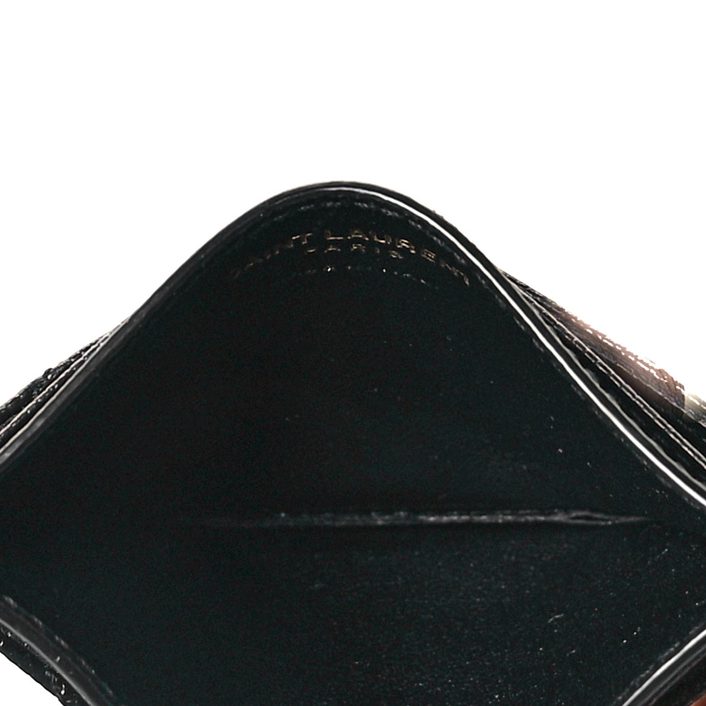 Grain De Poudre Matelasse Chevron Monogram Credit Card Case Black