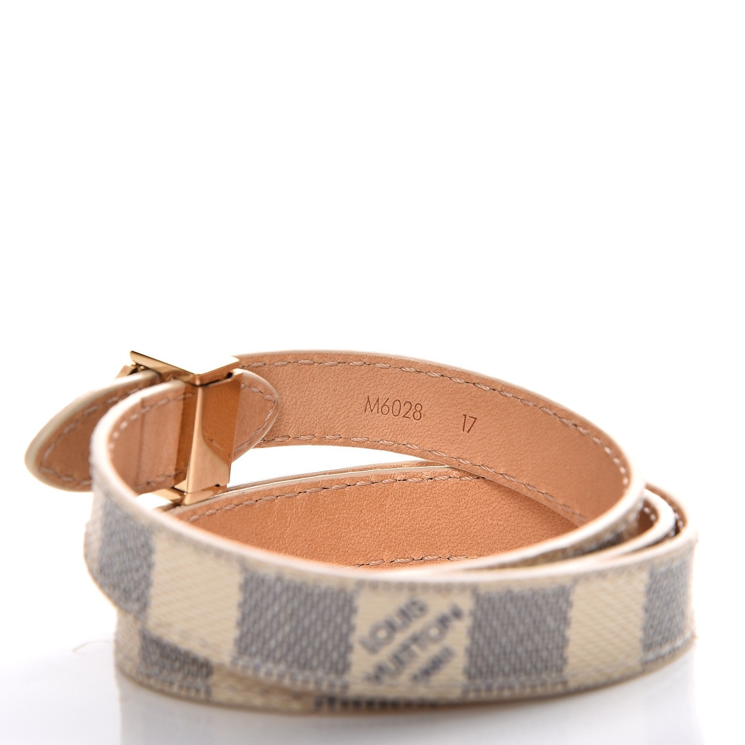 Louis Vuitton Damier Azur Box It Bracelet 17 5 of 6