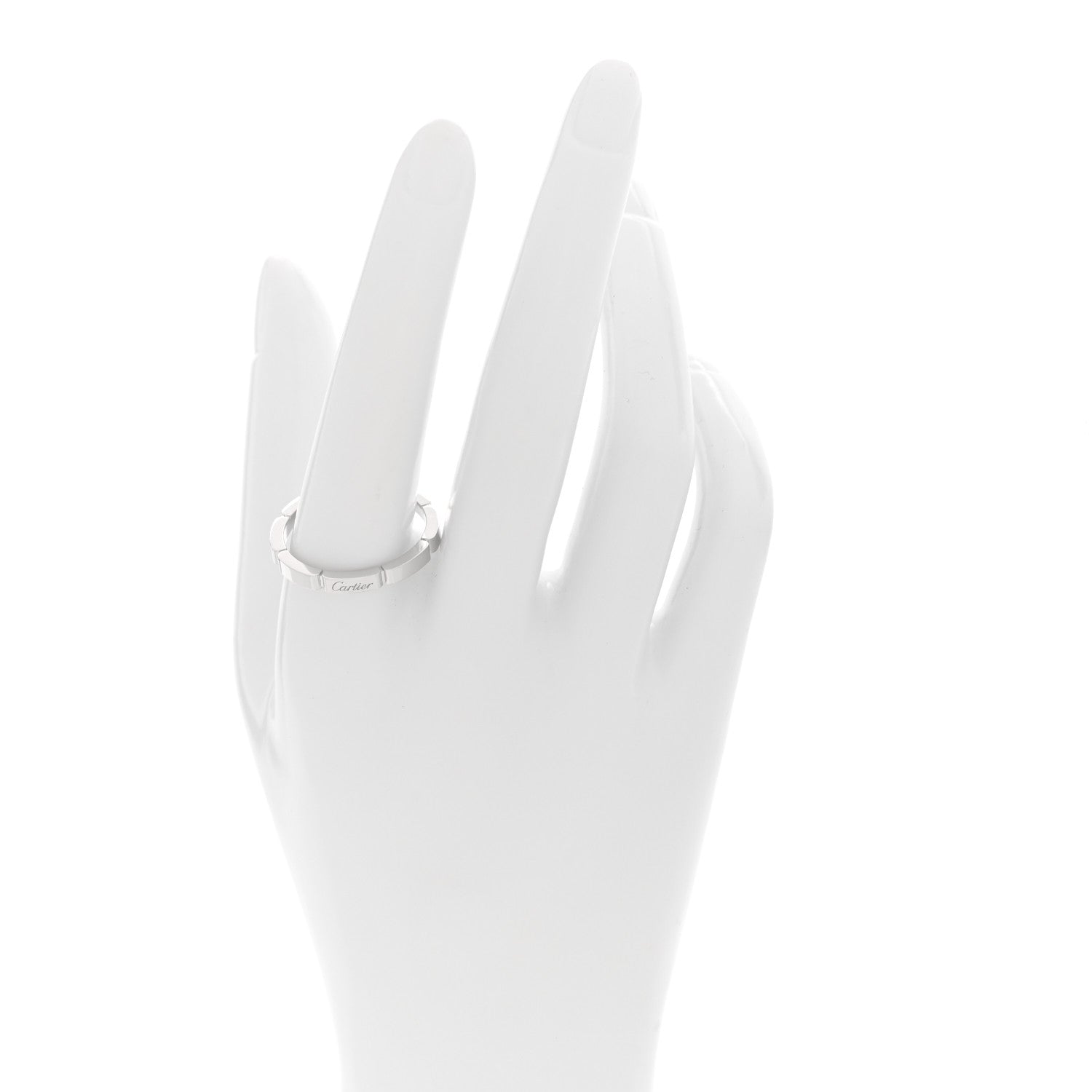 Cartier 18K White Gold Maillon Panthere Wedding Band Ring 63 10.25 2 of 4