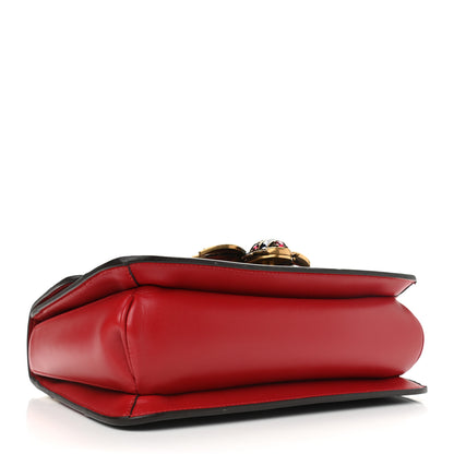 Gucci Calfskin Sylvie Web Queen Margaret Shoulder Bag Blue Agata Hibiscus Red Mystic White 4 of 11