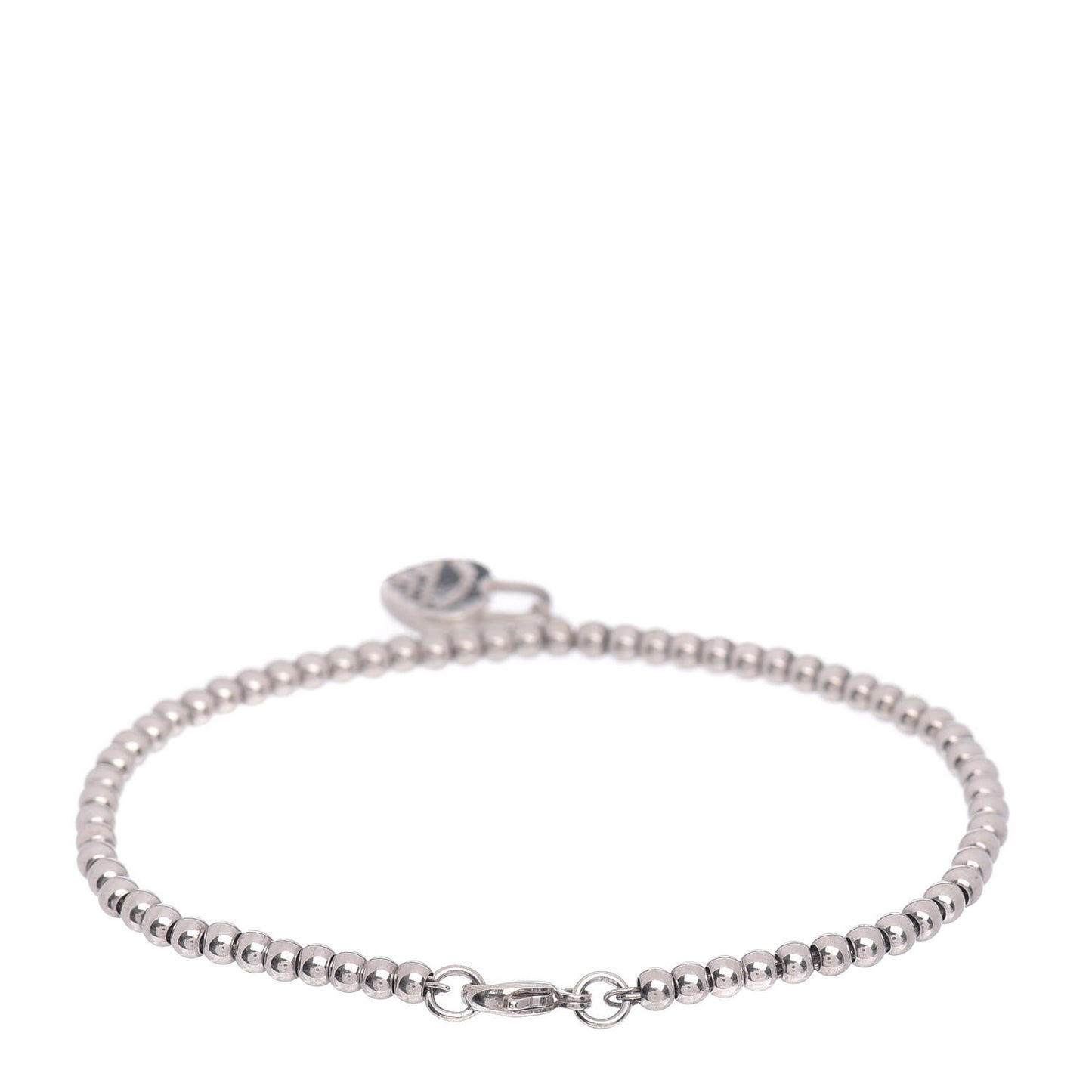 Sterling Silver 3mm Return to Tiffany Heart Lock Bead Bracelet