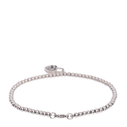 Tiffany Sterling Silver 3mm Return to Tiffany Heart Lock Bead Bracelet 3 of 4