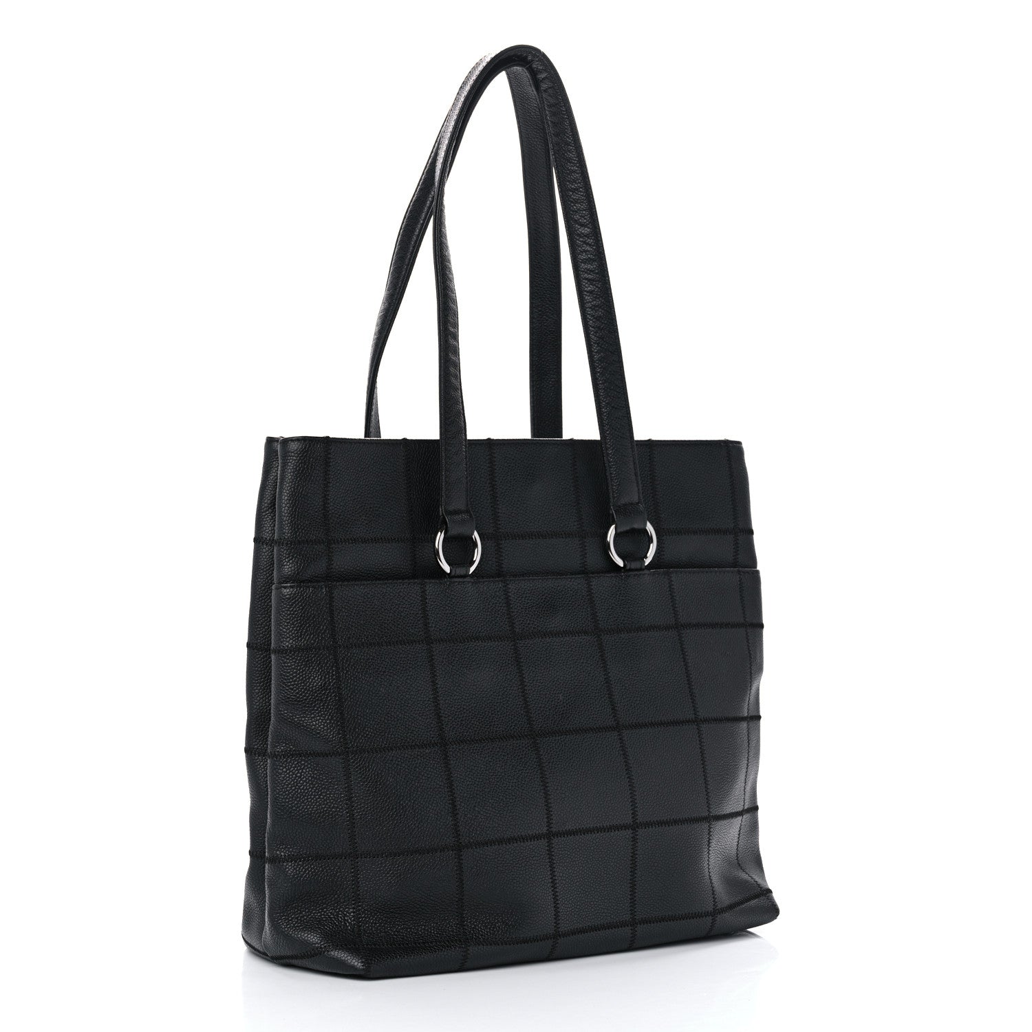 Chanel Caviar Square Stitched Large Tote Black 3 of 10