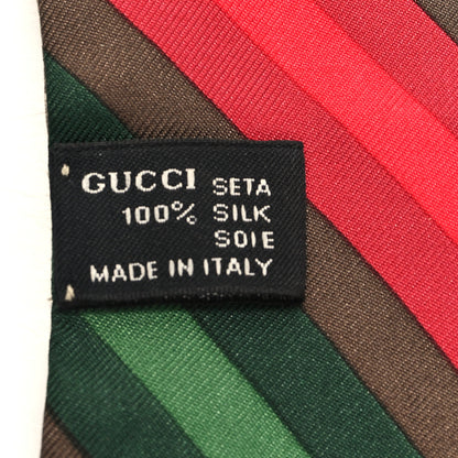 Gucci Silk Stripe Head Scarf Brown 3 of 5