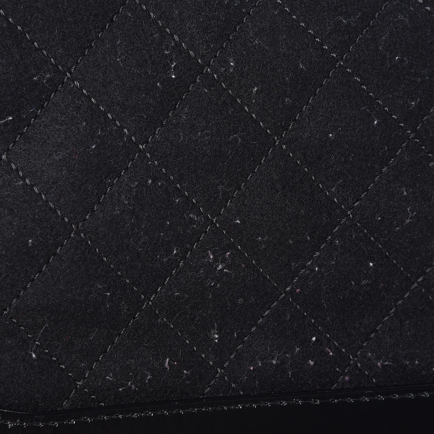 Chanel Felt Calfskin Quilted Medium Gabrielle Hobo Black 8 of 11