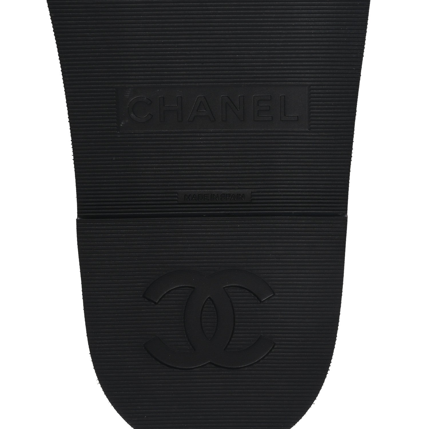 Chanel Fabric Pearl Cork CC Slip On Sandals 40 Black 7 of 9