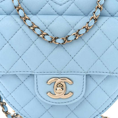 Chanel Lambskin Quilted CC In Love Heart Bag Light Blue 8 of 10