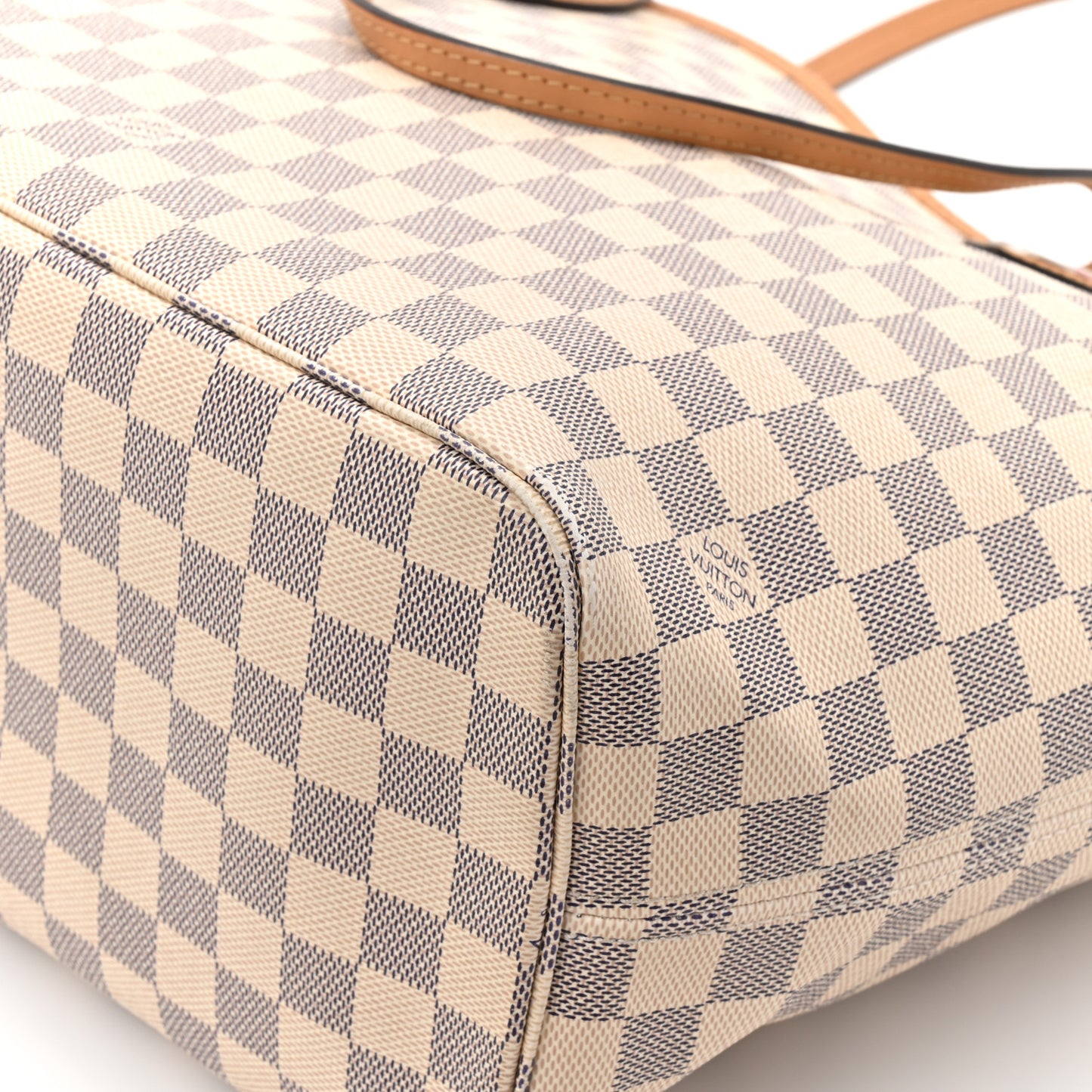 Damier Azur Braided Neverfull MM Orange