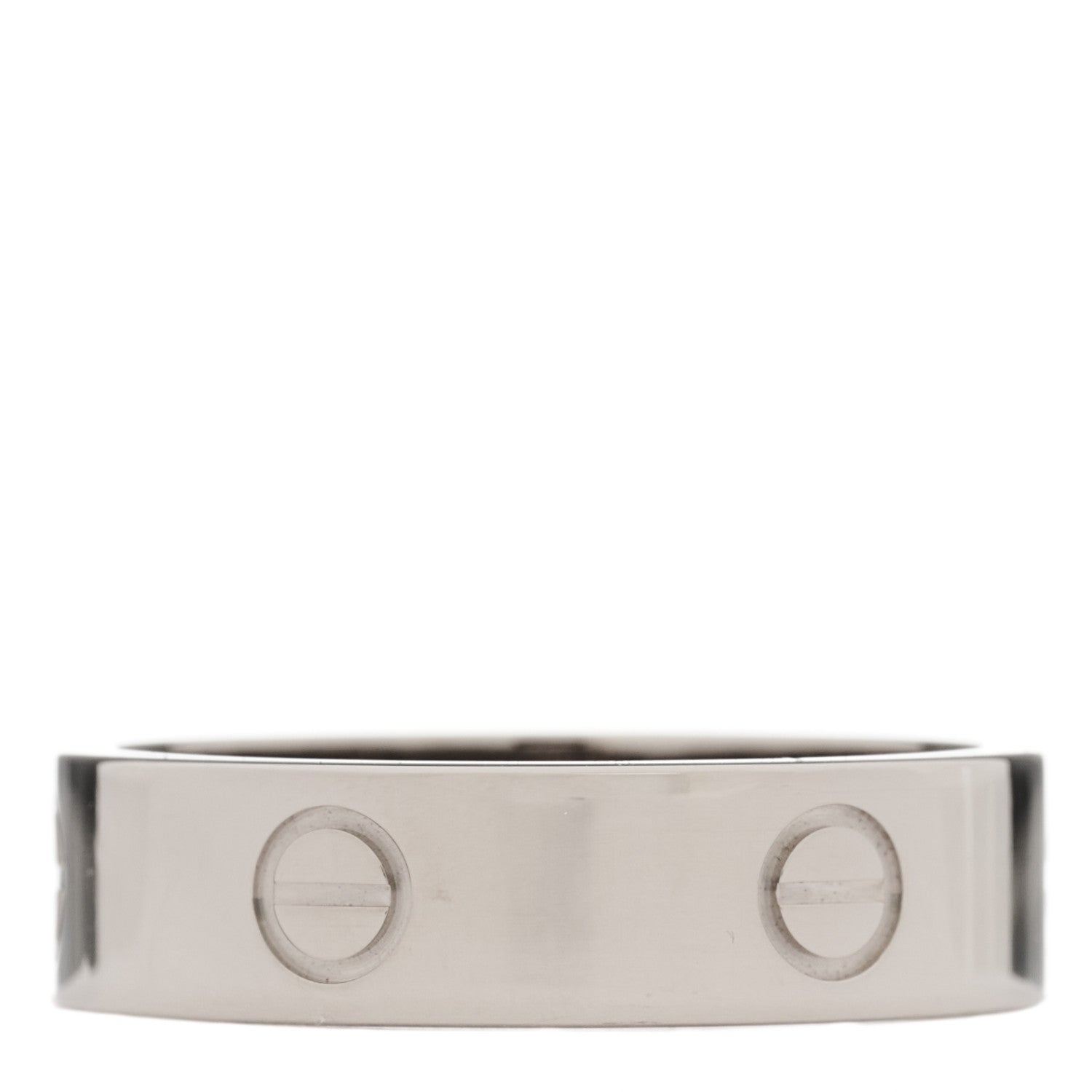 Cartier 18K White Gold 5.5mm LOVE Ring 63 10.25 3 of 5