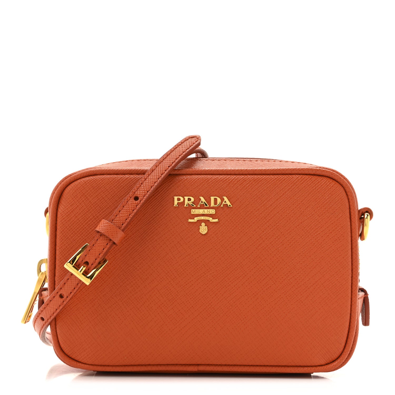 Prada Saffiano Mini Camera Crossbody Papaya 1 of 9