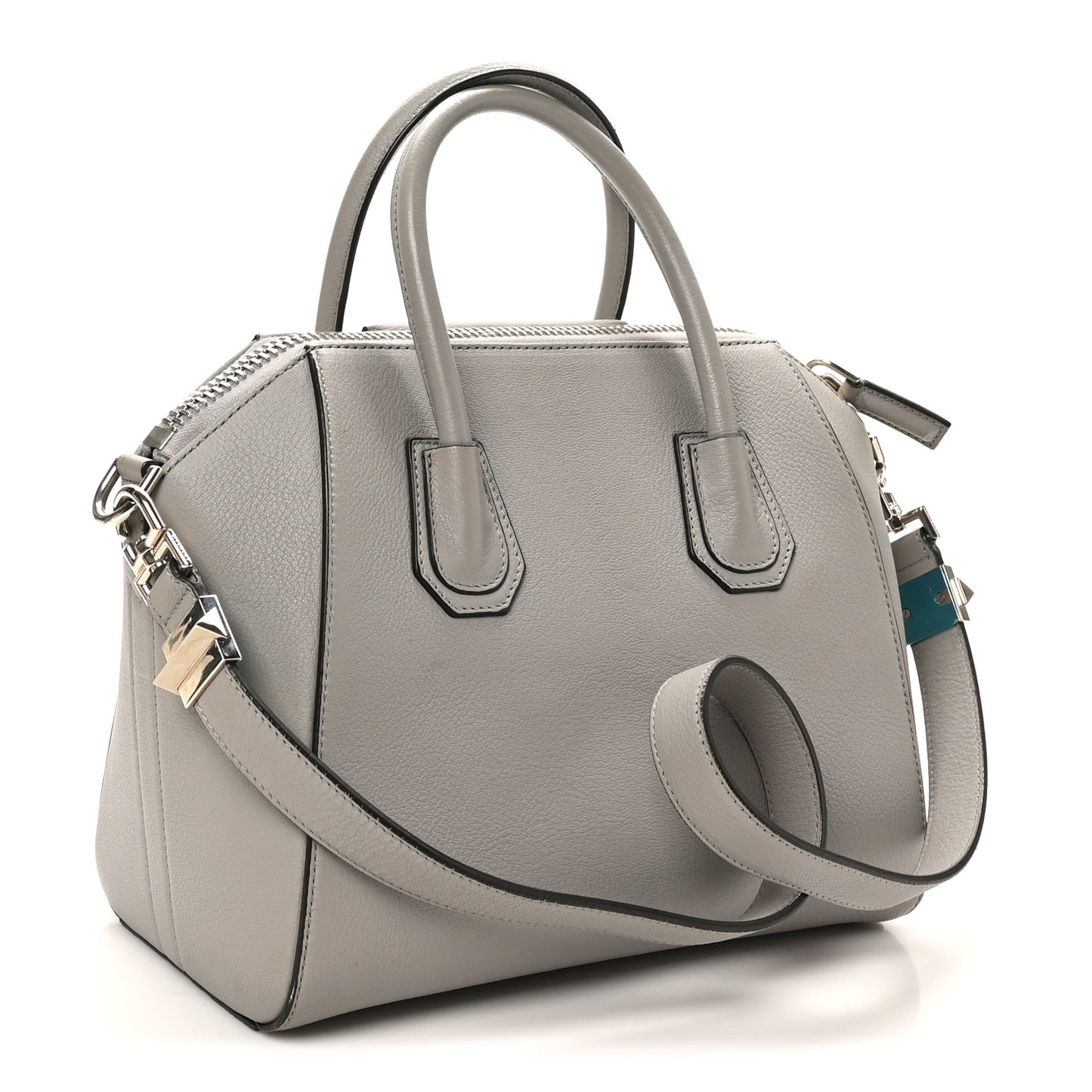Sugar Goatskin Small Antigona Pearl Grey