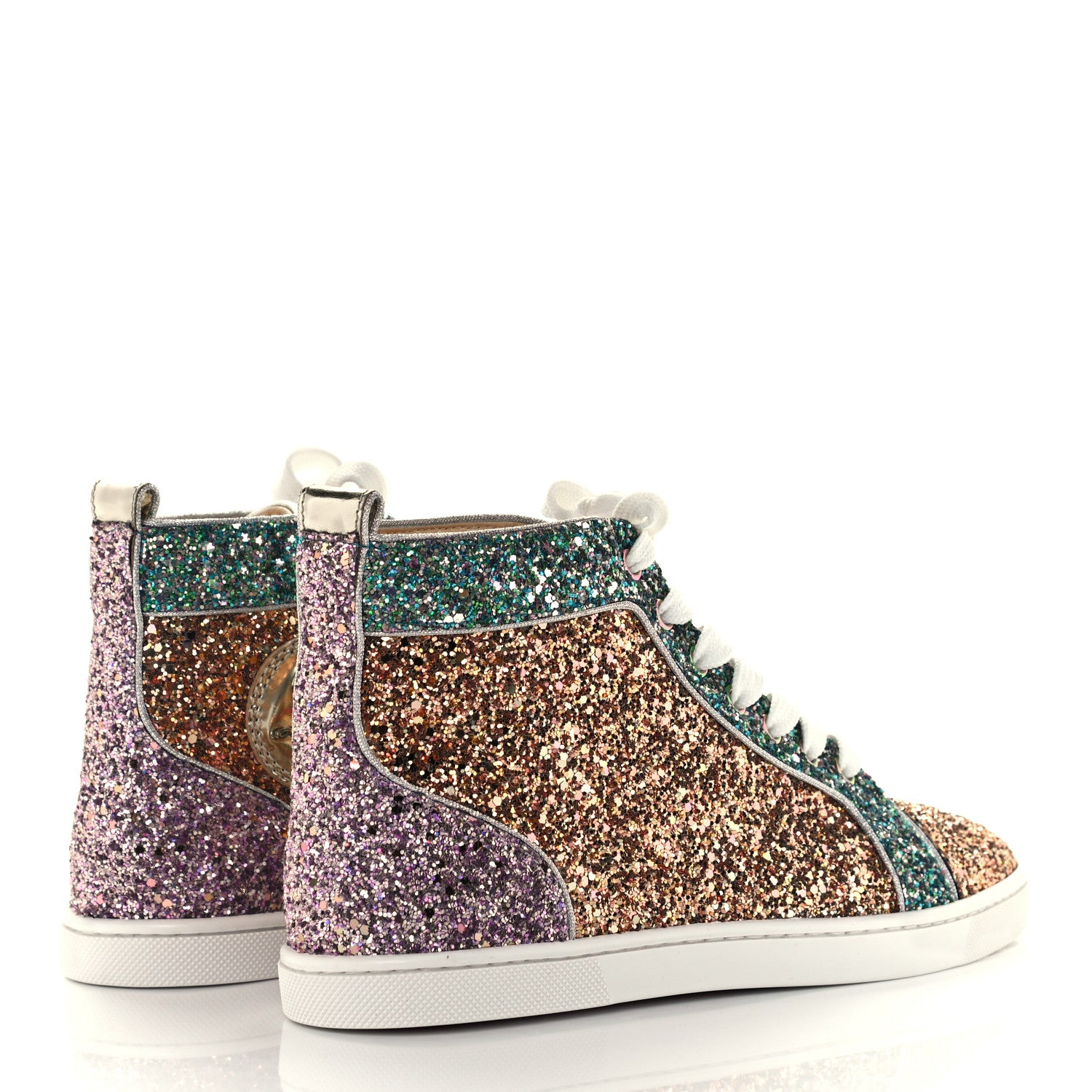 Christian Louboutin Bip Bip Glitter Womens Orlato Flat Sneakers 37 Multicolor 4 of 12