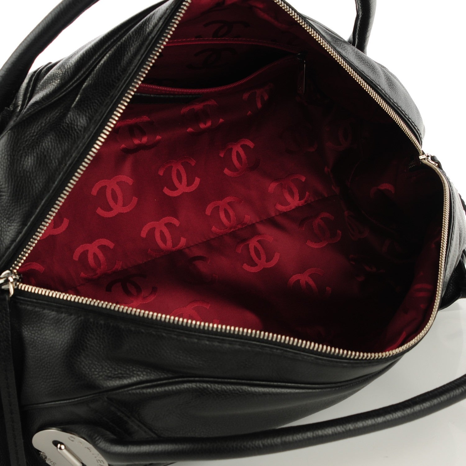 Chanel Caviar Square Quilted Dome Satchel Black 7 of 7
