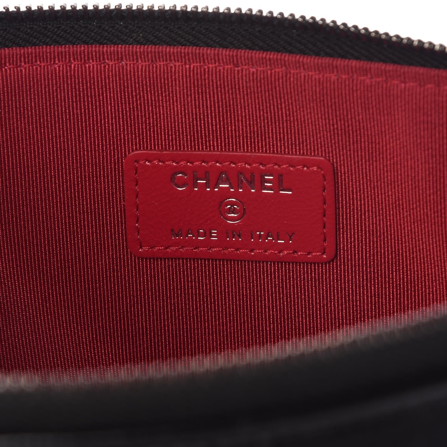 Chanel Felt Calfskin Quilted Medium Gabrielle Cosmetic Case Black 6 of 7