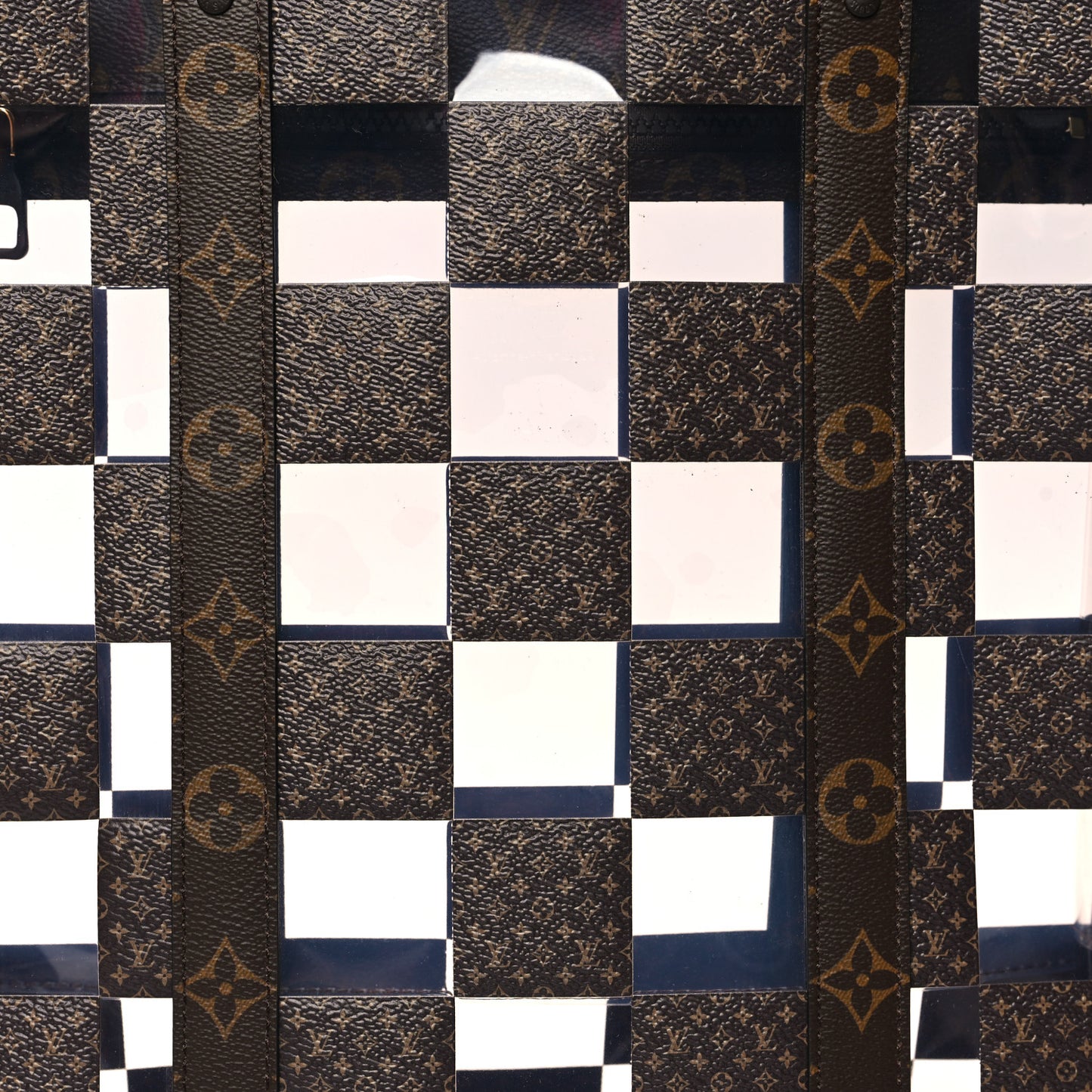 PVC Monogram Chess Sac Plat