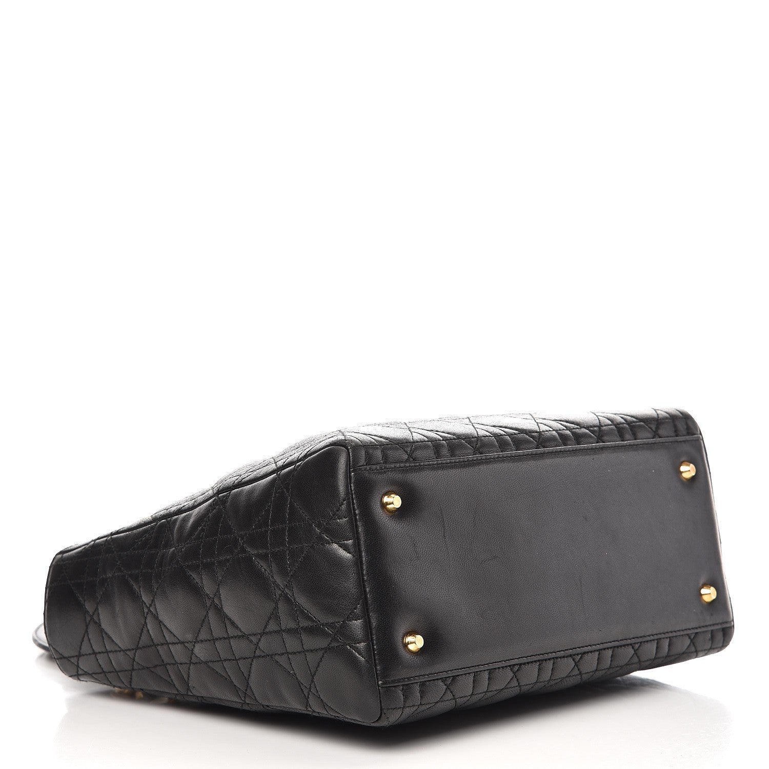 Christian Dior Lambskin Cannage Medium Lady Dior Black 4 of 8