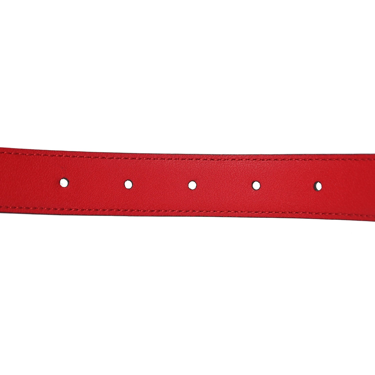 Gucci Textured Calfskin Interlocking G 25mm Belt 90 36 Hibiscus Red Mystic White 4 of 6
