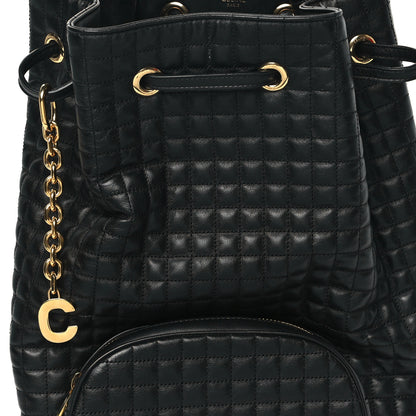 Celine Calfskin Quilted Medium C Backpack Black 8 of 12