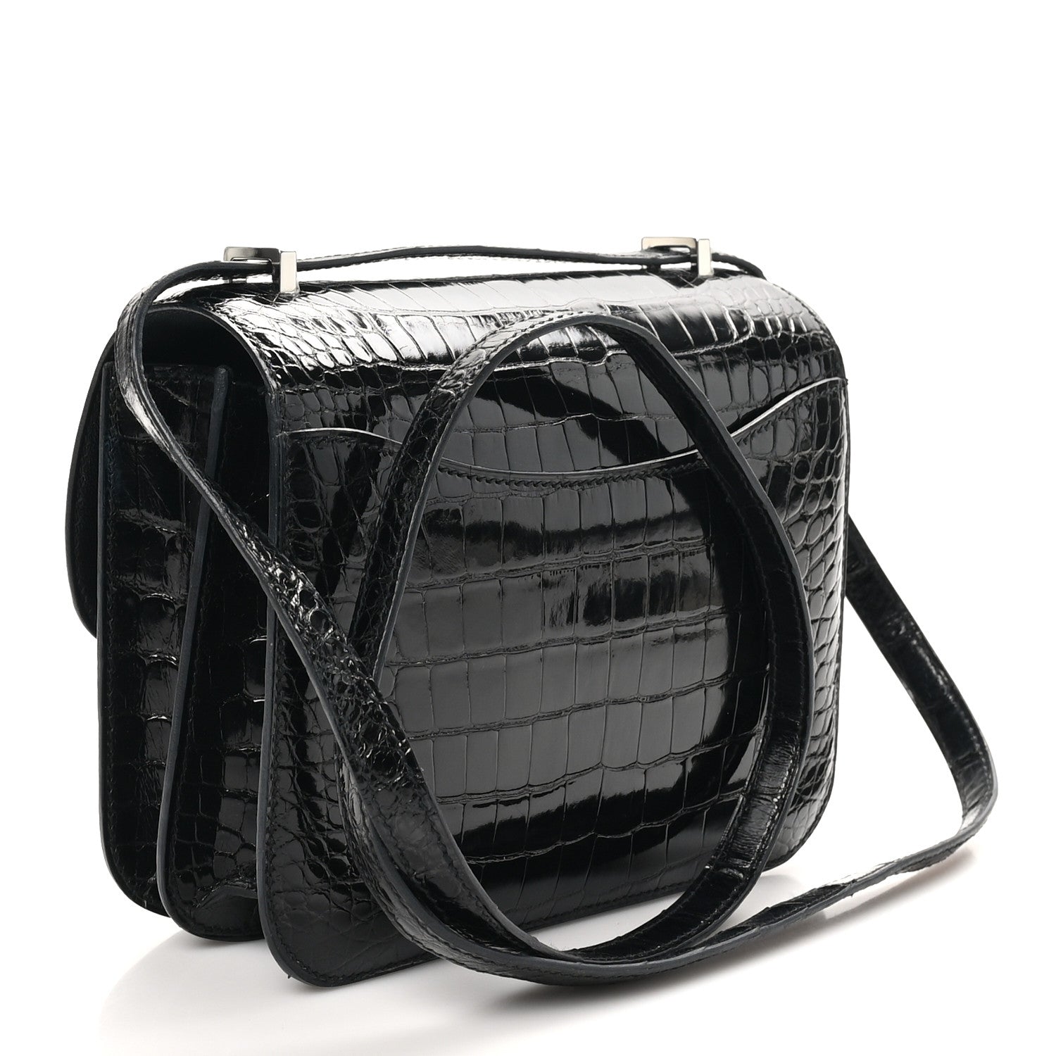Hermes Shiny Alligator Constance 18 Black 3 of 10