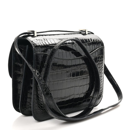 Hermes Shiny Alligator Constance 18 Black 3 of 10