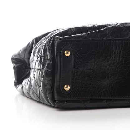 Chanel Glazed Calfskin Stingray Large Bindi CC Tote Black 7 of 11