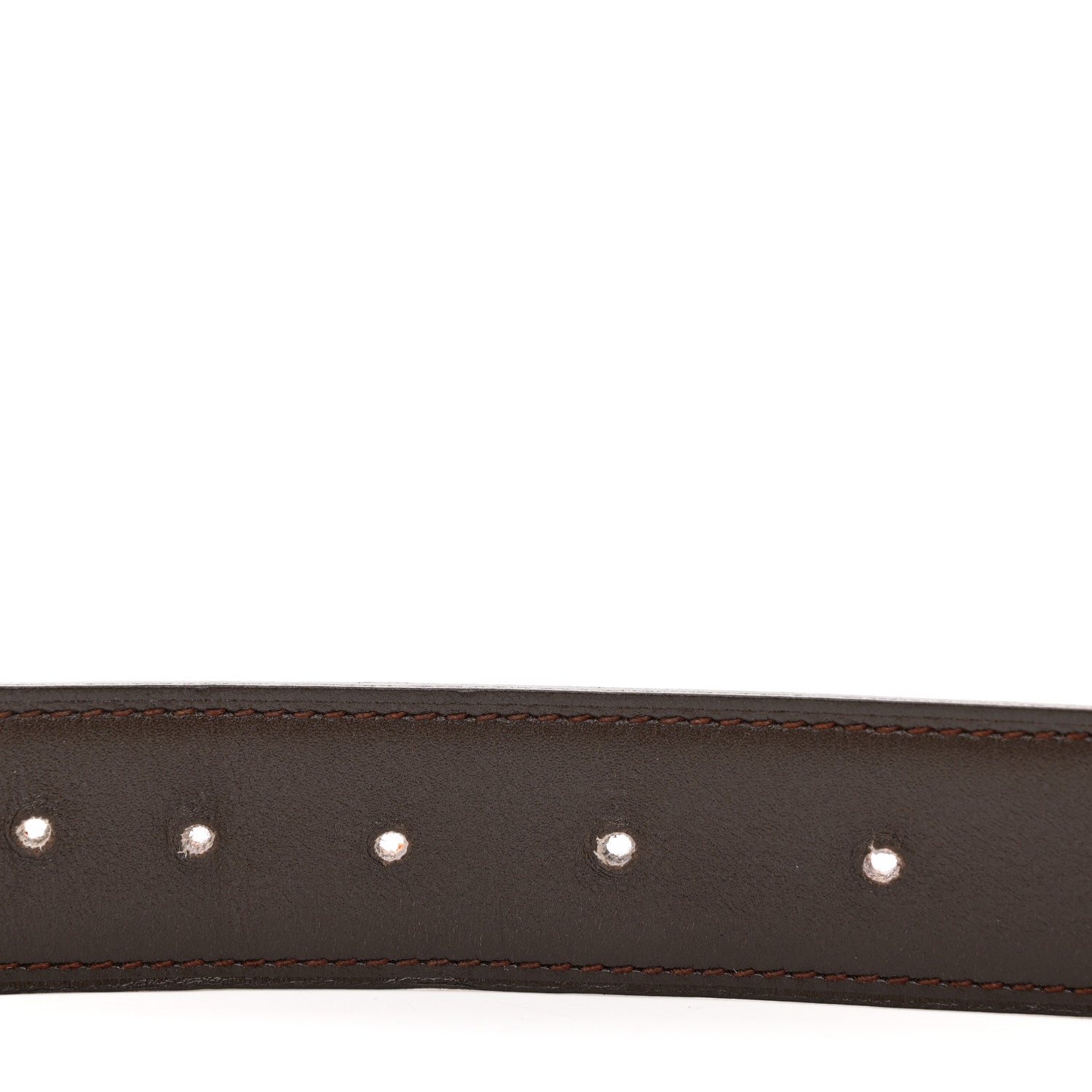 Hermes Togo Box 32mm H Belt 85 34 Orange Chocolate 11 of 17