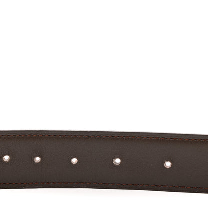 Hermes Togo Box 32mm H Belt 85 34 Orange Chocolate 11 of 17