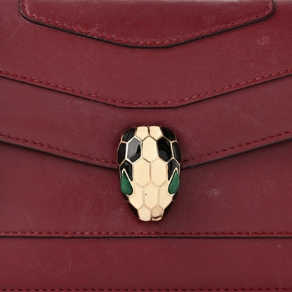 Bulgari Calfskin Serpenti Forever Shoulder Bag Bordeaux 7 of 9