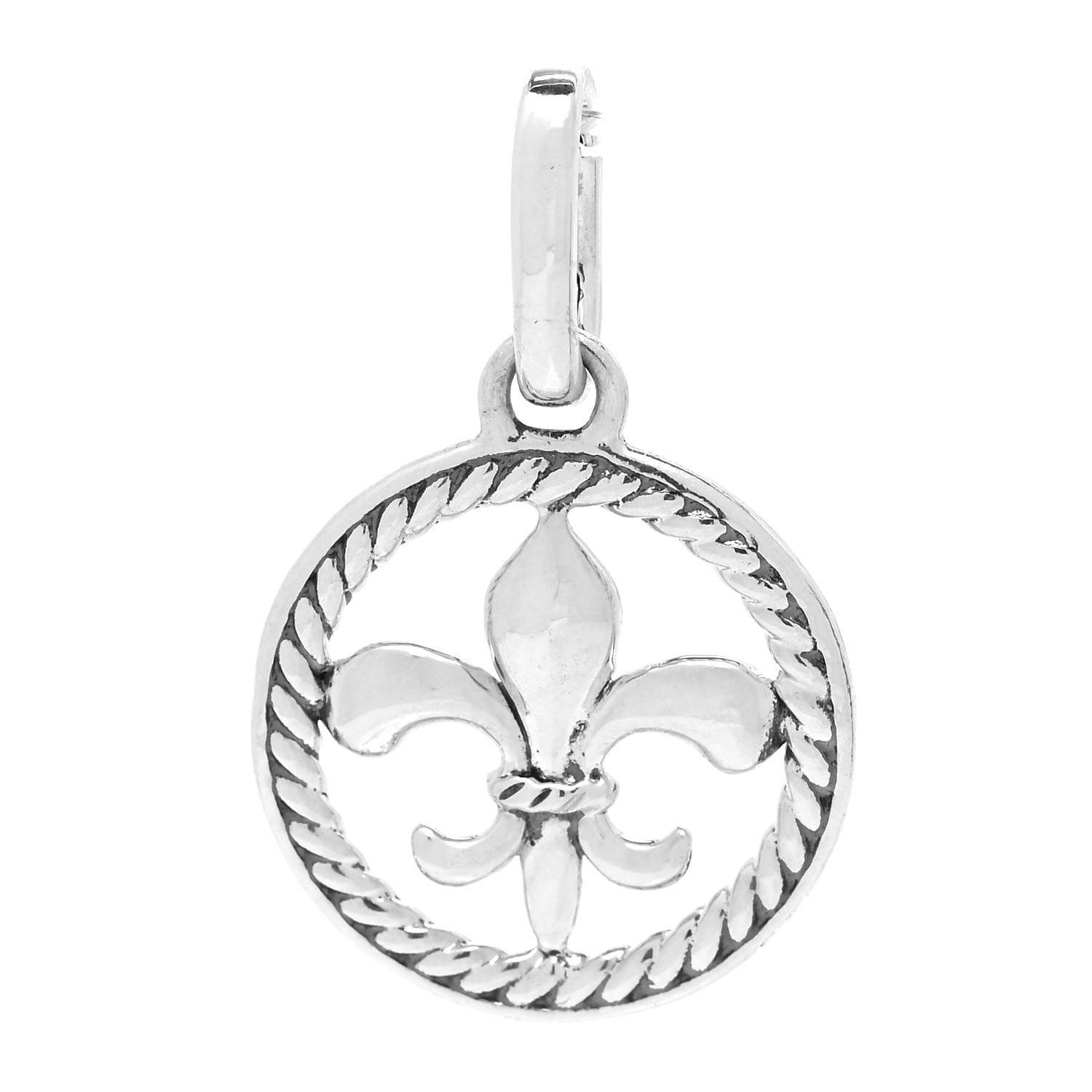 David Yurman Sterling Silver Fleur de Lis Charm Pendant 1 of 4