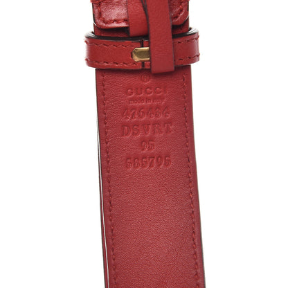 Gucci Calfskin Matelasse GG Marmont Belt Bag 95 38 Hibiscus Red 6 of 8